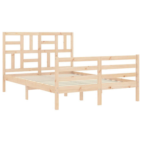 vidaXL Bed Frame without Mattress 140x190 cm Solid Wood