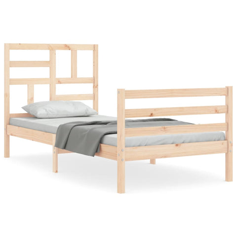 vidaXL Bed Frame without Mattress 90x200 cm Solid Wood
