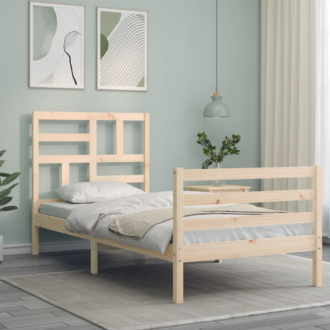 vidaXL Bed Frame without Mattress 90x200 cm Solid Wood