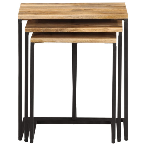 vidaXL Nesting Tables 3 pcs Solid Wood Acacia