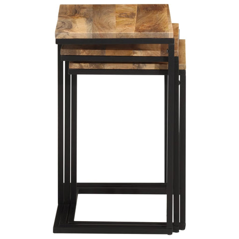 vidaXL Nesting Tables 3 pcs Solid Wood Acacia