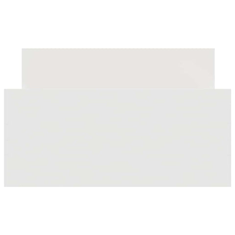 vidaXL Bed Frame without Mattress White 90x190 cm Single Engineered Wood