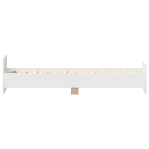vidaXL Bed Frame without Mattress White 90x190 cm Single Engineered Wood