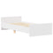 vidaXL Bed Frame without Mattress White 75x190 cm Small Single  Engineered Wood