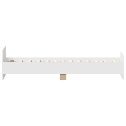 vidaXL Bed Frame without Mattress White 75x190 cm Small Single  Engineered Wood