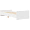 vidaXL Bed Frame without Mattress White 75x190 cm Small Single  Engineered Wood