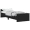 vidaXL Bed Frame without Mattress Black 75x190 cm Small Single  Engineered Wood