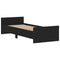 vidaXL Bed Frame without Mattress Black 75x190 cm Small Single  Engineered Wood