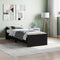 vidaXL Bed Frame without Mattress Black 75x190 cm Small Single  Engineered Wood