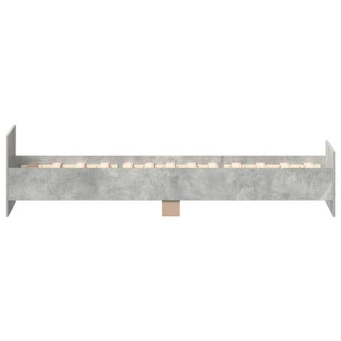 vidaXL Bed Frame without Mattress Concrete Grey 75x190 cm Small Single