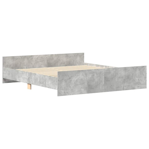vidaXL Bed Frame without Mattress Concrete Grey 200x200 cm