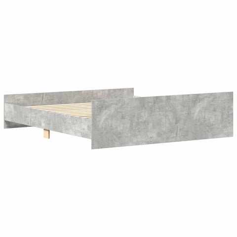 vidaXL Bed Frame without Mattress Concrete Grey 200x200 cm