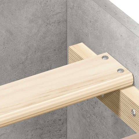 vidaXL Bed Frame without Mattress Concrete Grey 200x200 cm