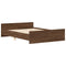 vidaXL Bed Frame without Mattress Brown Oak 120x200 cm