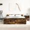 vidaXL Bed Frame without Mattress Smoked Oak 140x200 cm