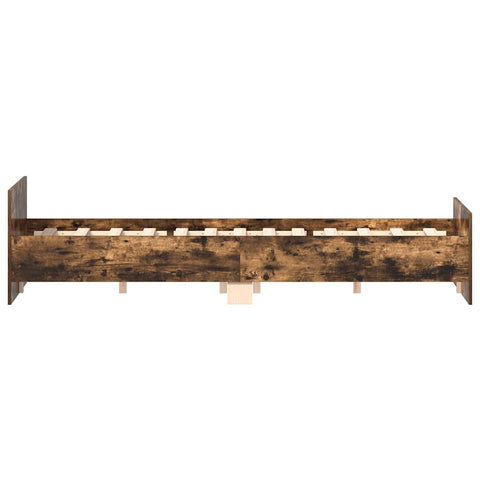 vidaXL Bed Frame without Mattress Smoked Oak 140x200 cm