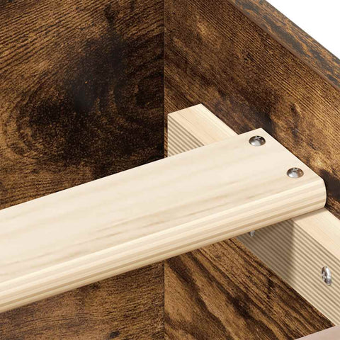 vidaXL Bed Frame without Mattress Smoked Oak 140x200 cm
