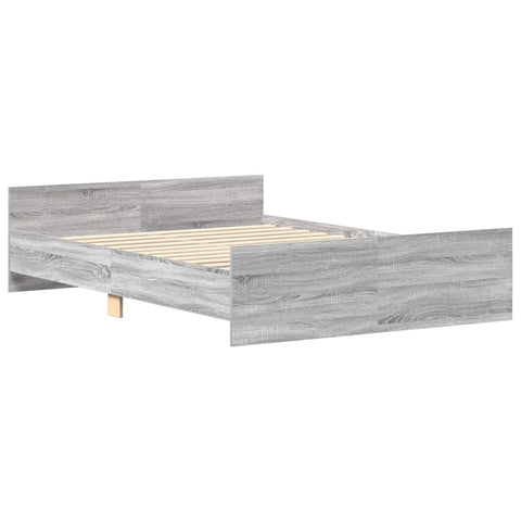 vidaXL Bed Frame without Mattress Grey Sonoma 140x200 cm