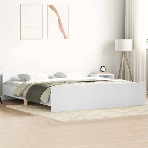 vidaXL Bed Frame without Mattress White 160x200 cm