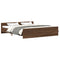 vidaXL Bed Frame without Mattress Brown Oak 160x200 cm