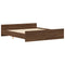 vidaXL Bed Frame without Mattress Brown Oak 160x200 cm