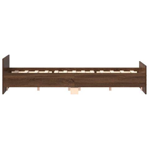 vidaXL Bed Frame without Mattress Brown Oak 160x200 cm