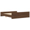 vidaXL Bed Frame without Mattress Brown Oak 160x200 cm