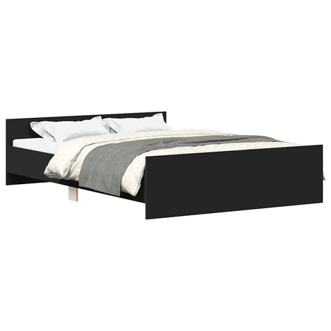 vidaXL Bed Frame without Mattress Black 120x190 cm Small Double
