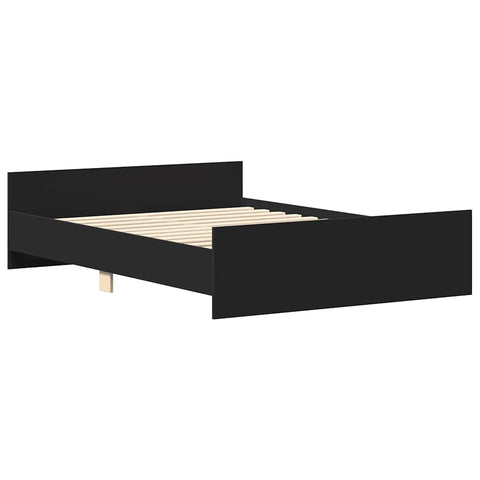 vidaXL Bed Frame without Mattress Black 120x190 cm Small Double