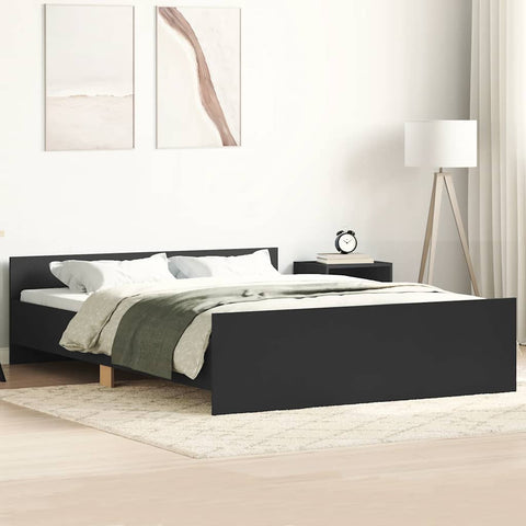 vidaXL Bed Frame without Mattress Black 120x190 cm Small Double
