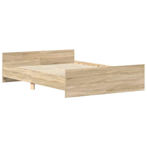 vidaXL Bed Frame without Mattress Concrete Grey 120x190 cm Small Double