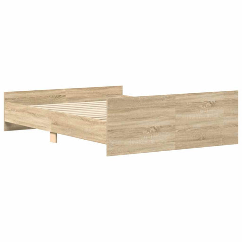 vidaXL Bed Frame without Mattress Concrete Grey 120x190 cm Small Double