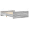 vidaXL Bed Frame without Mattress Grey Sonoma 135x190 cm Double