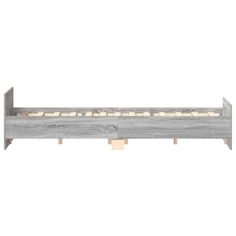 vidaXL Bed Frame without Mattress Grey Sonoma 135x190 cm Double