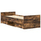vidaXL Bed Frame without Mattress Smoked Oak 100x200 cm