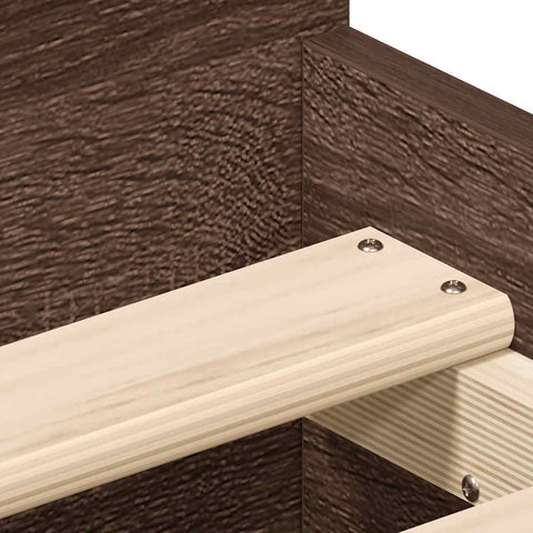 vidaXL Bed Frame without Mattress Brown Oak 100x200 cm