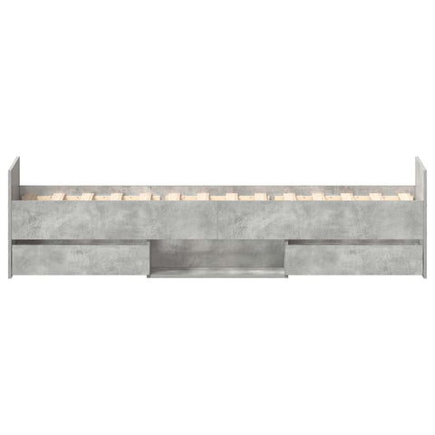 vidaXL Bed Frame without Mattress Concrete Grey 90x190 cm Single