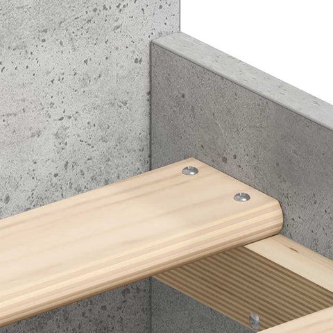 vidaXL Bed Frame without Mattress Concrete Grey 90x190 cm Single
