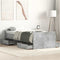 vidaXL Bed Frame without Mattress Concrete Grey 90x190 cm Single