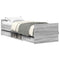 vidaXL Bed Frame without Mattress Grey Sonoma 75x190 cm Small Single