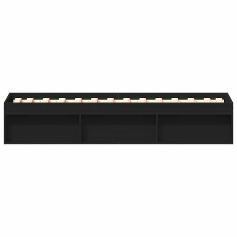 vidaXL Bed Frame without Mattress Black 90x200 cm