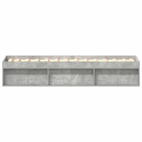 vidaXL Bed Frame without Mattress Concrete Grey 90x200 cm