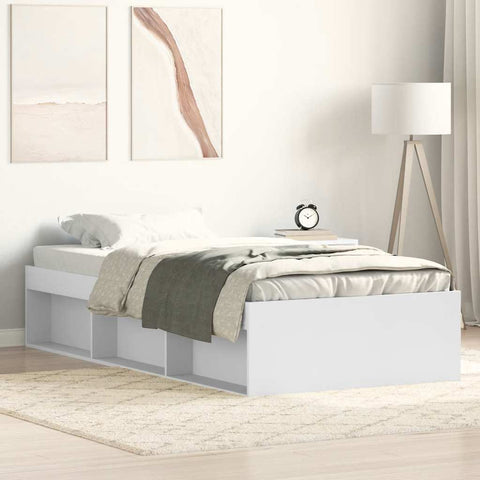 vidaXL Bed Frame without Mattress White 90x190 cm Single