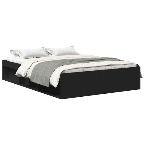 vidaXL Bed Frame without Mattress Black 120x200 cm