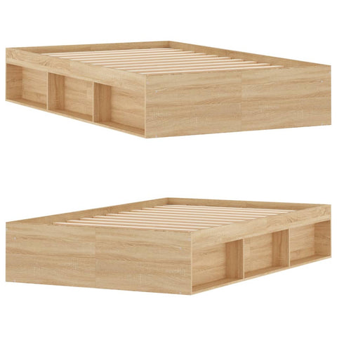 vidaXL Bed Frame without Mattress Sonoma Oak 120x200 cm