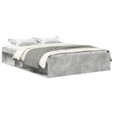 vidaXL Bed Frame without Mattress Concrete Grey 160x200 cm
