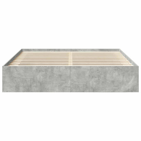 vidaXL Bed Frame without Mattress Concrete Grey 180x200 cm Super King Super King Size