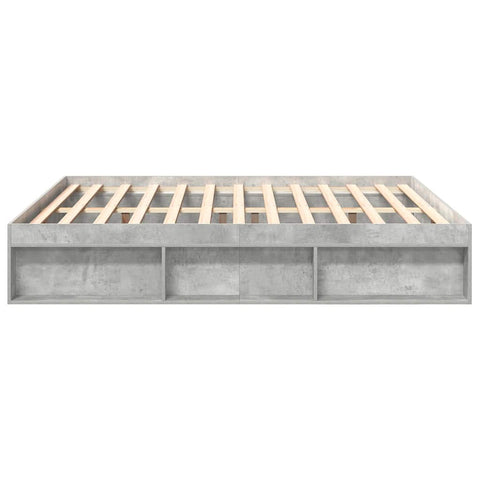 vidaXL Bed Frame without Mattress Concrete Grey 180x200 cm Super King Super King Size