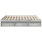 vidaXL Bed Frame without Mattress Concrete Grey 180x200 cm Super King Super King Size