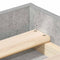 vidaXL Bed Frame without Mattress Concrete Grey 180x200 cm Super King Super King Size